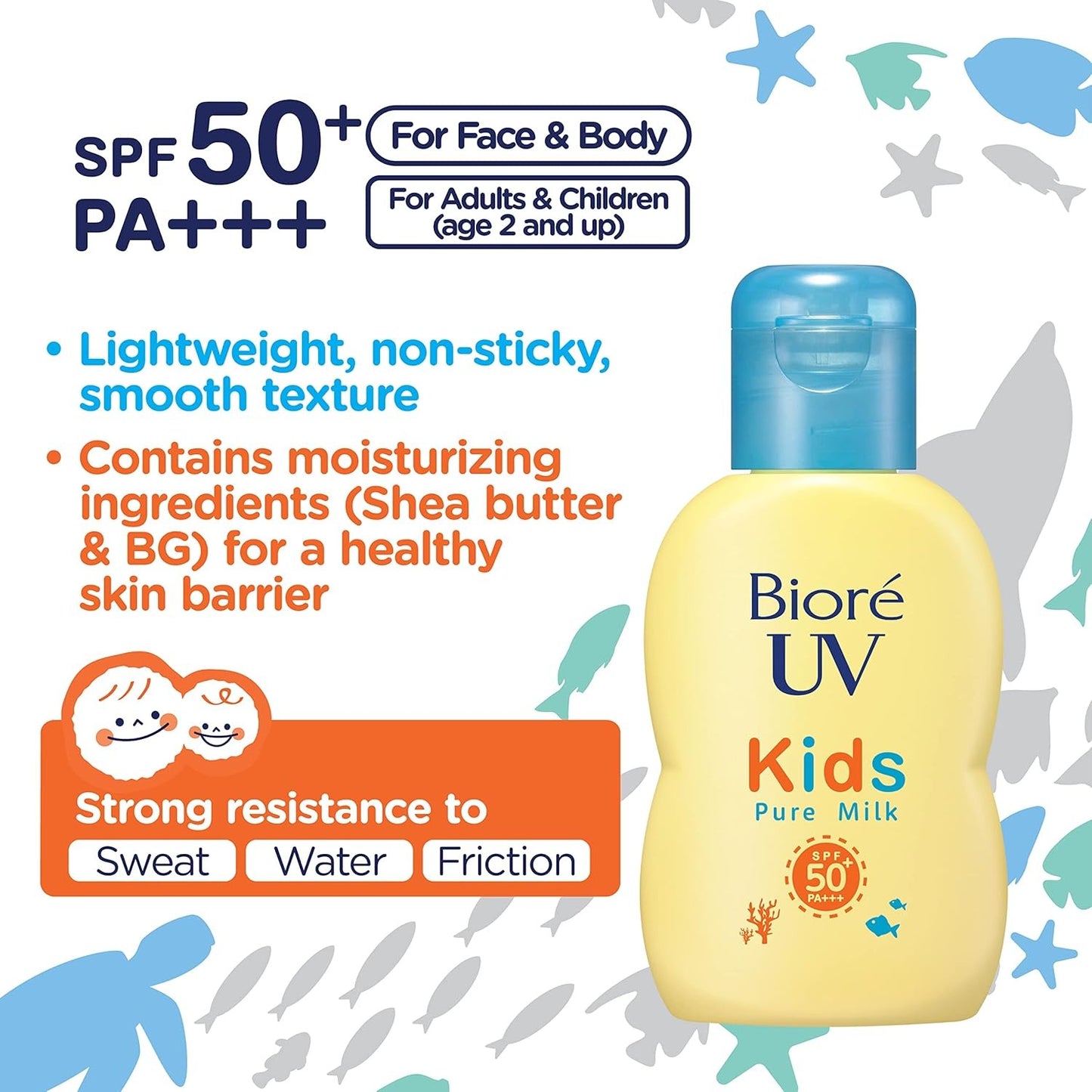 Biore UV Kids Pure Milk Sunscreen - Unscented