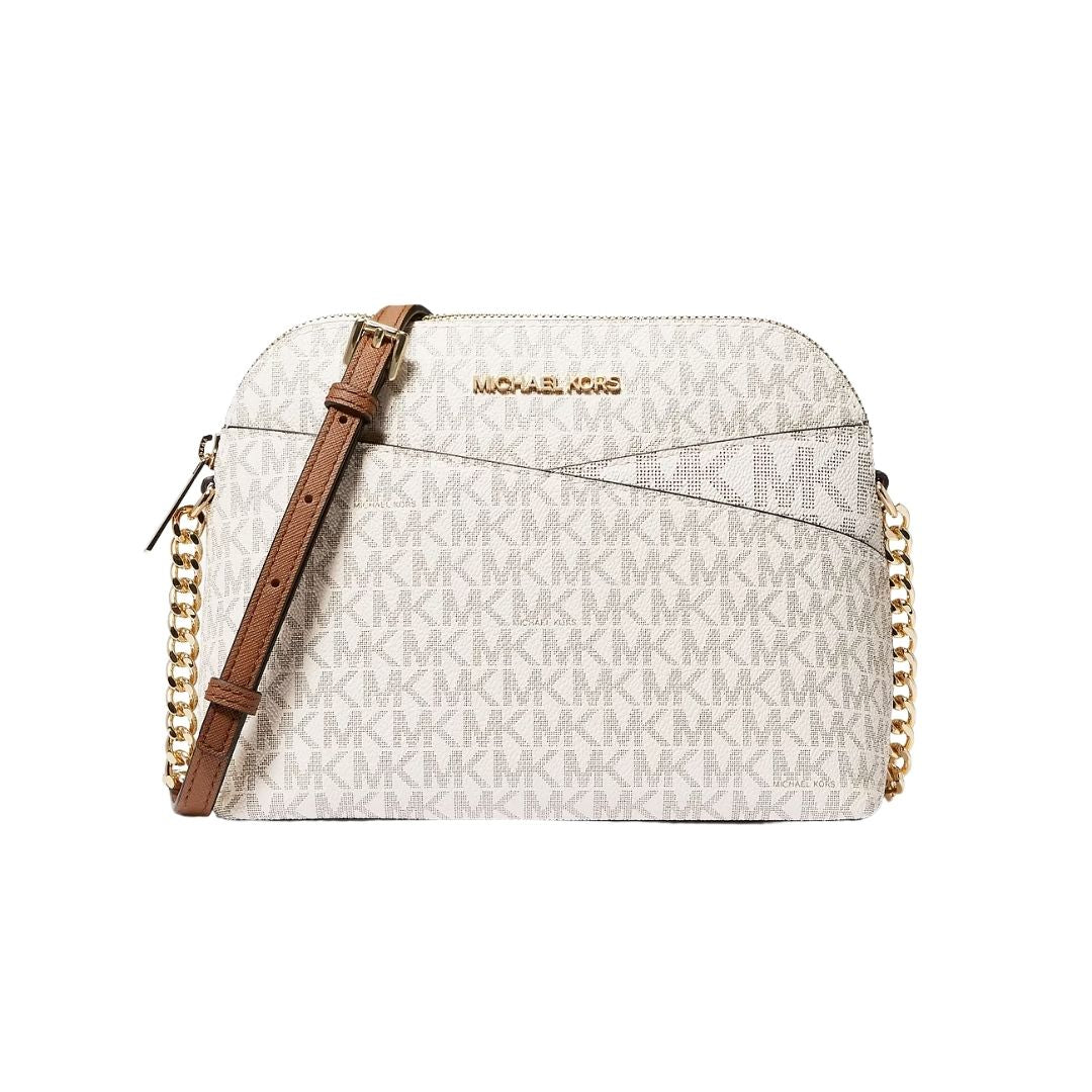 MK Jet Set Travel Medium logo Dome Crossbody