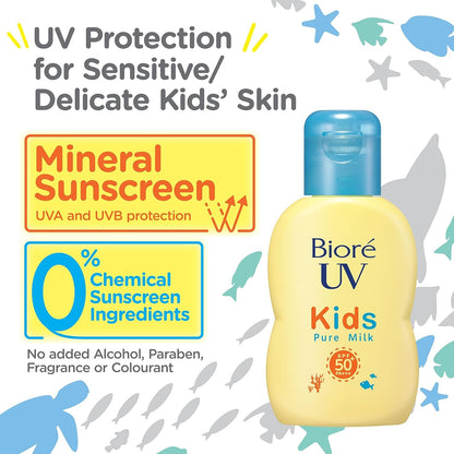 Biore UV Kids Pure Milk Sunscreen - Unscented